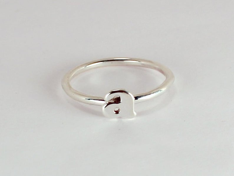 Letter Stacking Ring, Sterling Silver, Made to Order image 1