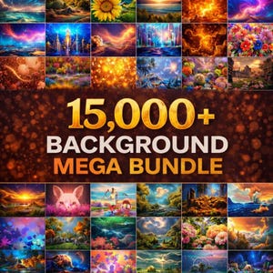 Megapaquete con más de 15 000 fondos: fondos abstractos estéticos, naturales y creativos, descarga digital para diseño y contenido.