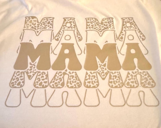 Women's Leopard Print Mama T-Shirt – Stylish Mom Tee
