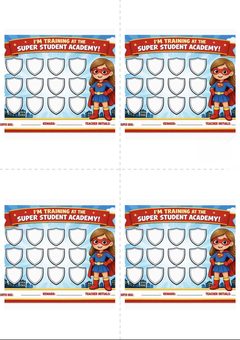 Printable Kids Reward Chart Bundle, Classroom Behavior Tracker, Star ...