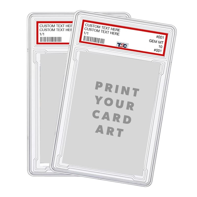 Custom Card Slab Labels Etsy