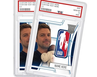 Tarjeta coleccionable personalizada para el Día del Padre: regalo personalizado con foto encapsulada para papá.