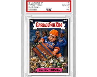 Tarjeta coleccionable del campeonato de Nueva York de Trashy Trish Regalo divertido personalizado