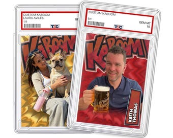 Tarjeta coleccionable personalizada Boom con estuche incluido