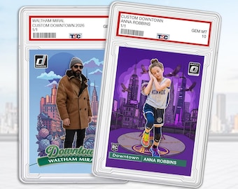 Custom Downtown Trading Card - 100% Custom Background, Sports Cards