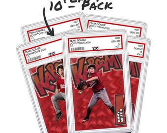 Paquete de cromos personalizados del equipo (paquete de 10)