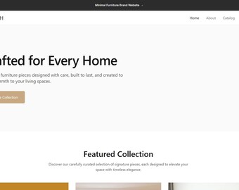 Minimalist and Modern Furniture Website Template