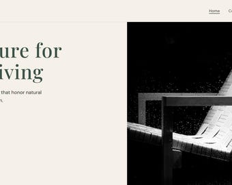 Quiet Living Furniture Website Template | Figma Artisan Home Decor Store Site