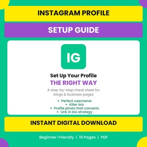 Guía para configurar tu perfil de Instagram para negocios de belleza / Consigue clientes en Instagram / PDF