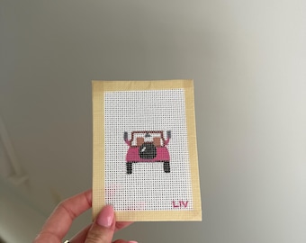 Beach cruiser needlepoint bag charm!!