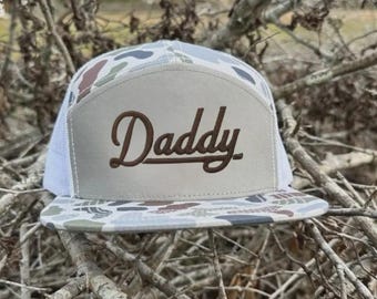 Daddy Embroidered Camo Trucker Hat, Adjustable Snapback Cap for Men, Father's Day Gift for Dad, Hunting Hat