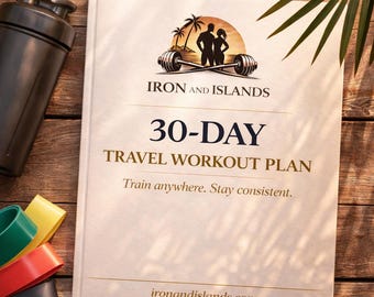 30-Day travel workout plan PDF | Bodyweight fitness for travelers | No equipment digital download