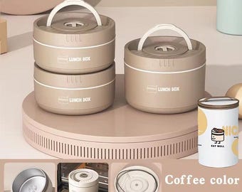 Portable Insulated Food Lunch Container Set with Thermal Lunch Box 3 Layers