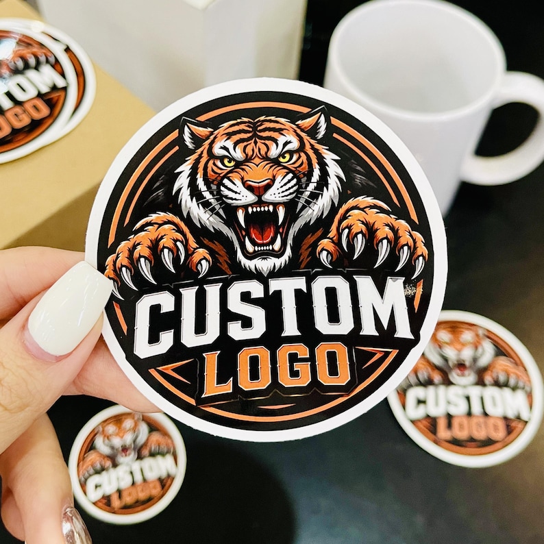 Custom Logo Vinyl Stickers: Die Cut, Water Resistant Personalized ...