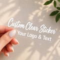 Custom Logo Clear Stickers, Die Cut Transparent Labels, Waterproof Vinyl Sticker