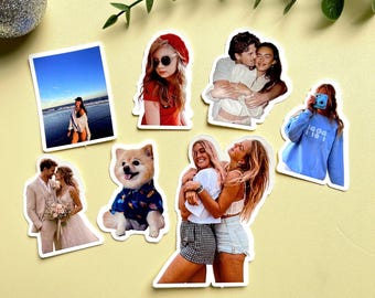 Custom Photo Die Cut Stickers, Personalized Waterproof Vinyl Decals For Laptop Journal And More