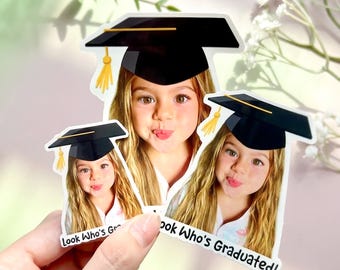 Custom Graduation Photo Stickers, Personalized Graduation Ceremony Party Gift Labels For Graduates