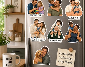 Custom Photo Magnets, Personalized Refrigerator Magnet Gift