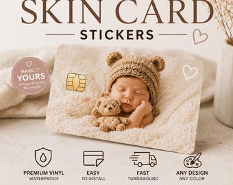 Custom Photo Credit Card Skin Sticker | Personalized Waterproof Vinyl Card Wrap