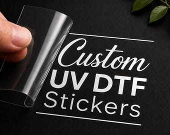 Custom Logo UV DTF Stickers, Waterproof Transfer Decals For Business, Bulk Options