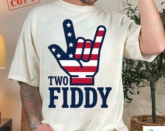 Two Fiddy PNG SVG, zabawna grafika na koszulce z okazji 250-lecia USA, patriotyczny projekt z lat 1776-2026, prezent z okazji 4 lipca, cyfrowe pobieranie pliku PNG z okazji Dnia Niepodległości