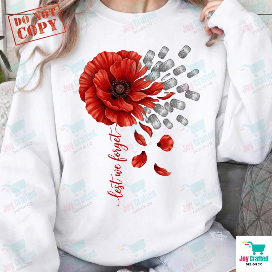 Memorial Day Never Forgotten Red Poppy Flower Veteran PNG Design ...