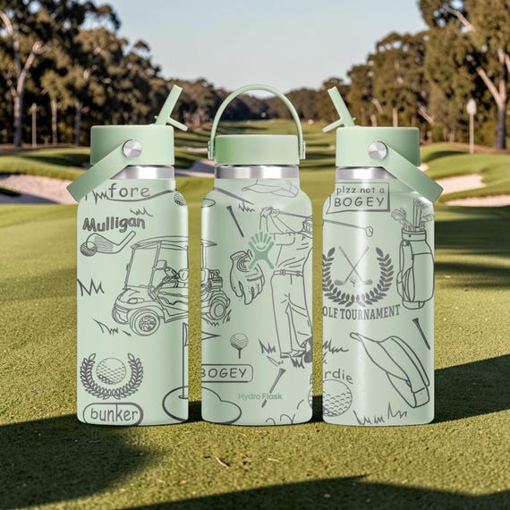 Golf Engraved Hydroflask Bottle – Funny Golfer Gift – Golf Club