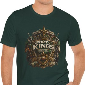 Koszulka Louisville Kings, koszulka UFL Louisville Kings, koszulka futbolowa Louisville, prezent na imprezę Kentucky Football Tailgate, koszulka z grafiką Sport of Kings zdjęcie 1