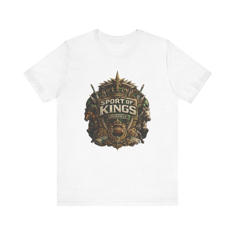 Koszulka Louisville Kings, koszulka UFL Louisville Kings, koszulka futbolowa Louisville, prezent na imprezę Kentucky Football Tailgate, koszulka z grafiką Sport of Kings zdjęcie 2