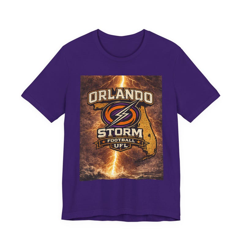 Orlando Storm Florida Lightning Shirt UFL Orlando Storm Tee Orlando Football Shirt Florida Storm Football Fan Gift image 5