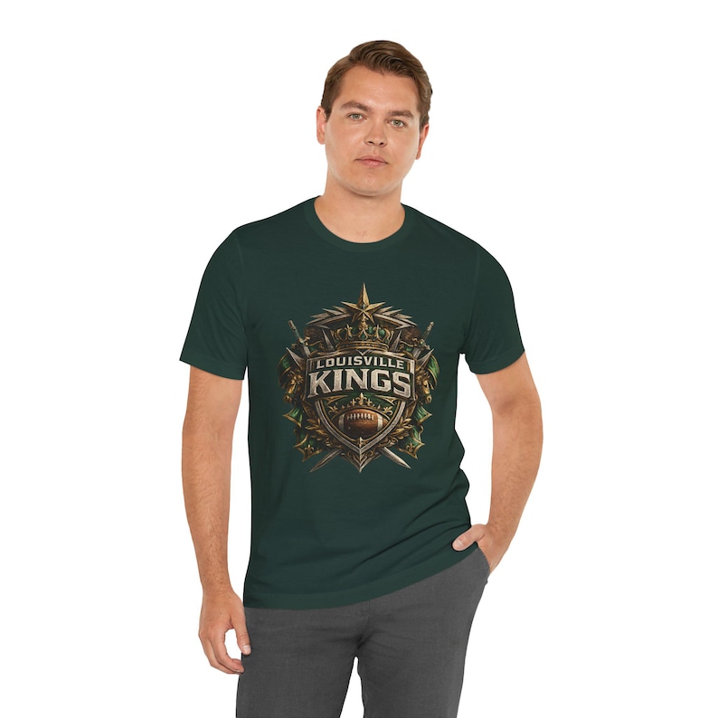 Camiseta de los Louisville Kings, Camiseta de los Louisville Kings de la UFL, Camiseta de fútbol americano de Louisville, Regalo para aficionados al fútbol americano de Kentucky, Camiseta gráfica vintage para el día del partido imagen 1