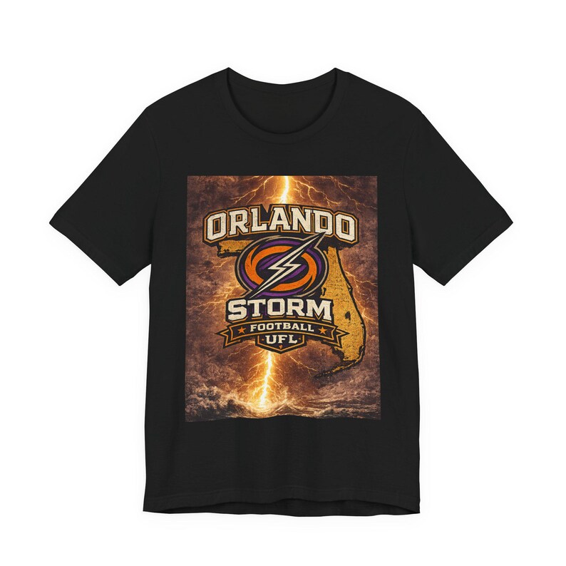Orlando Storm Florida Lightning Shirt UFL Orlando Storm Tee Orlando Football Shirt Florida Storm Football Fan Gift image 3