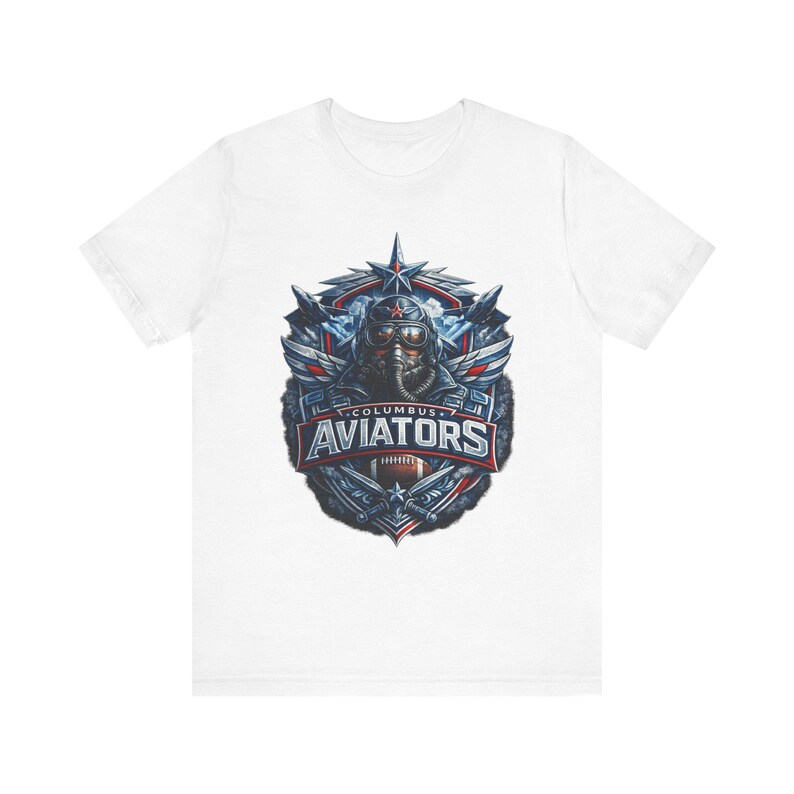 Camiseta de los Columbus Aviators, camiseta de los Columbus Aviators de la UFL, camiseta de fútbol americano de Columbus, camiseta gráfica para el día del partido de primavera de fútbol americano de Ohio, regalo para aficionados imagen 2