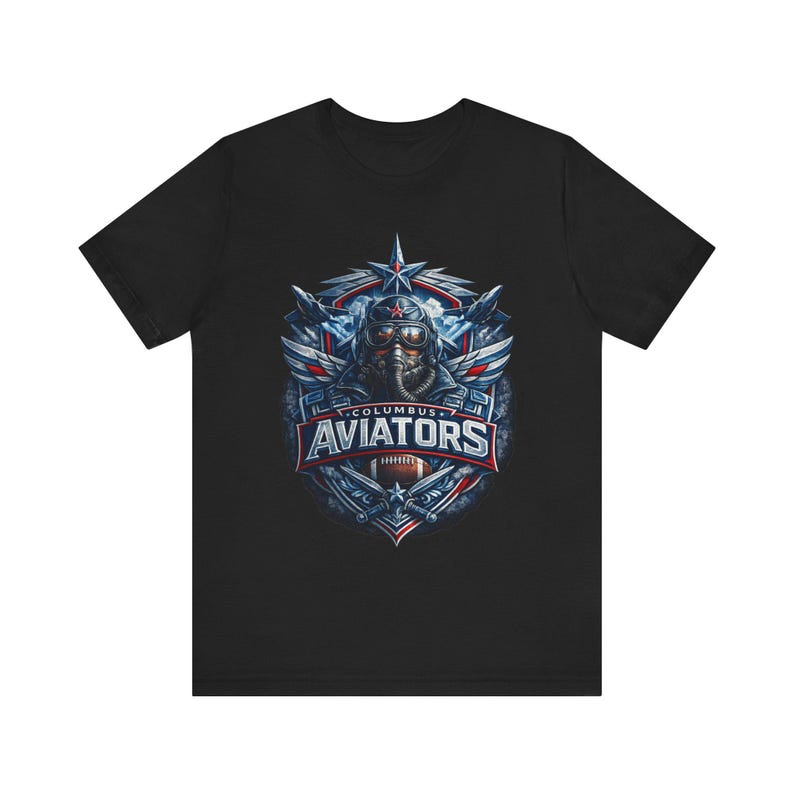 Camiseta de los Columbus Aviators, camiseta de los Columbus Aviators de la UFL, camiseta de fútbol americano de Columbus, camiseta gráfica para el día del partido de primavera de fútbol americano de Ohio, regalo para aficionados imagen 3