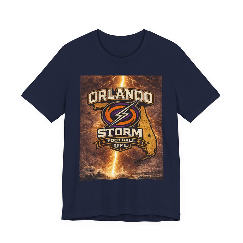 Orlando Storm Florida Lightning Shirt UFL Orlando Storm Tee Orlando Football Shirt Florida Storm Football Fan Gift image 4