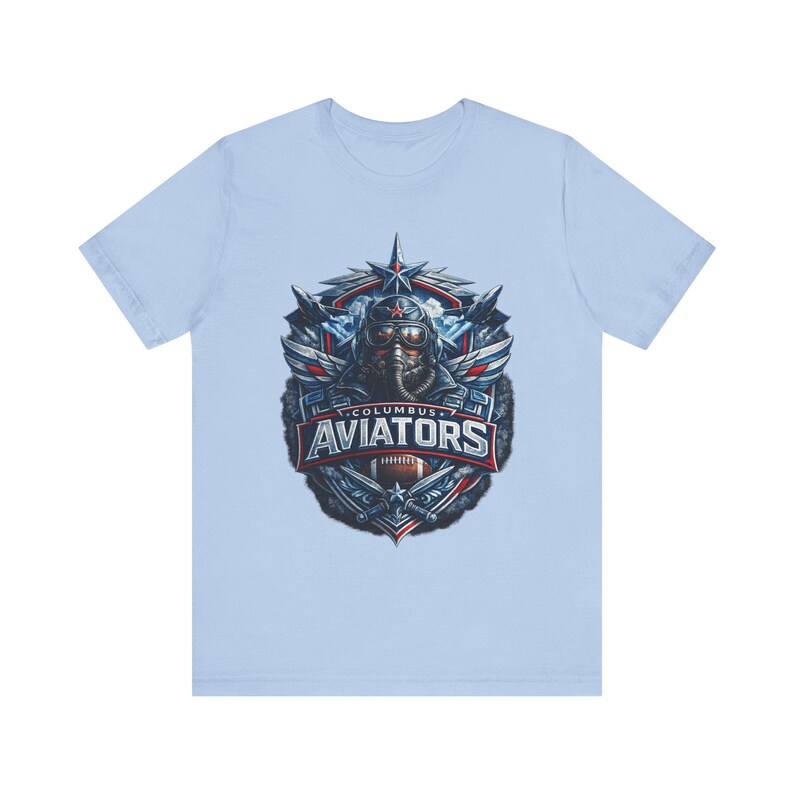 Camiseta de los Columbus Aviators, camiseta de los Columbus Aviators de la UFL, camiseta de fútbol americano de Columbus, camiseta gráfica para el día del partido de primavera de fútbol americano de Ohio, regalo para aficionados imagen 4