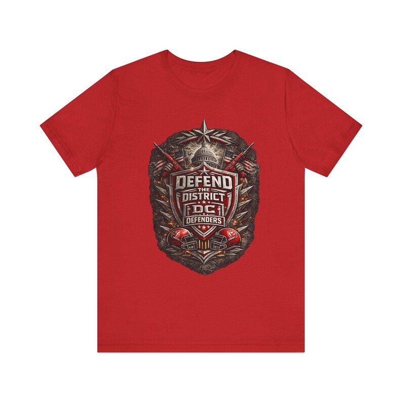 DC Defenders Shirt, Washington DC Football Tee, DC Defenders Fan Shirt, Defend the District Spring Football Tailgate Fan Gift Tee image 2