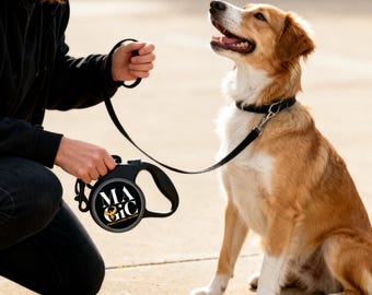 MAGIC Infällbart Phoenix Husdjurskoppel | Hundkoppel med Phoenix-design, Motiverande Hundpromenadkoppel, Gåva för Hundälskare