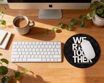 We Rise Together Muismat | Motiverend Phoenix-bureauaccessoire