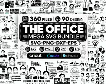 Kontoret SVG-paket, Dunder Mifflin Cricut-filer, roliga kontorscitat Png, Michael Scott SVG, TV-program-tröjdesigner