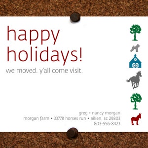 We hebben kaarten verplaatst. South Carolina. North Carolina. Happy Holidays we verhuisden kom bezoek ansichtkaart. Aangepaste. Gepersonaliseerd (set van 10)