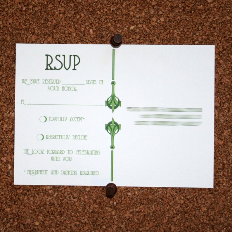 Set of 25 Kansas City Plaza Wedding Invitation Invite Event RSVP Card
