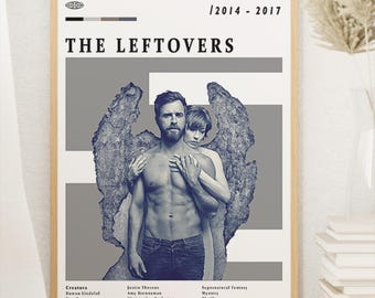 The Leftovers tv-serie poster, tv-show, midcentury modern, vintage muurkunst, woondecoratie, digitale download