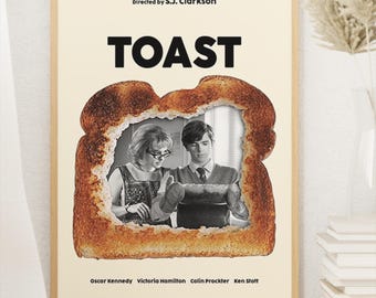 Toast filmposter, midcentury modern, wanddecoratie, vintage muurkunst, digitale download