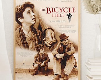 De fietsendief filmposter, Ladri di biciclette, midcentury modern, vintage muurkunst, woondecoratie, digitale download