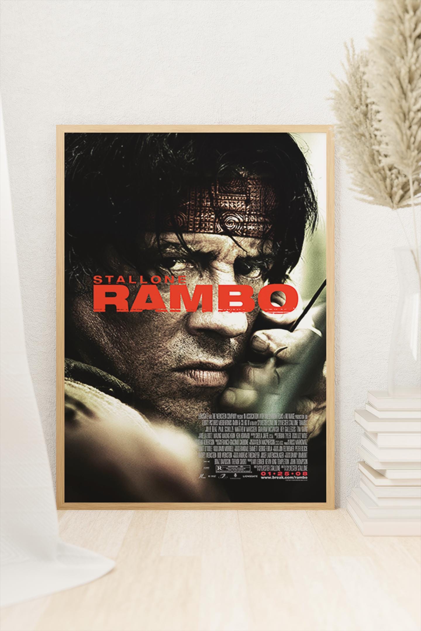 ECONG Stallone First Blood Movie Insegna A Parete in Metallo
