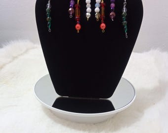 Glass beads earrings handmade, dangle and drop jewelry gift for women