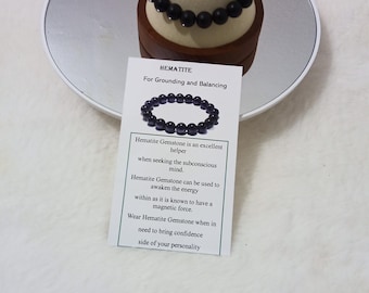 Black  Hematite Beads Protection Bracelet for women/ Men