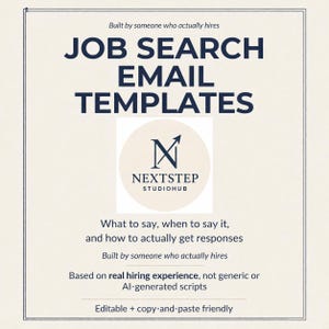 Plantillas de correo electrónico para búsqueda de empleo / Seguimiento de entrevistas, creación de redes de contactos, guiones para solicitudes de empleo