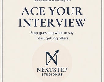 Interview Prep Workbook, Job Interview Guide, Career Coaching Template (PDF)